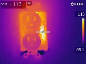 over heating wiring found with thermal imaging